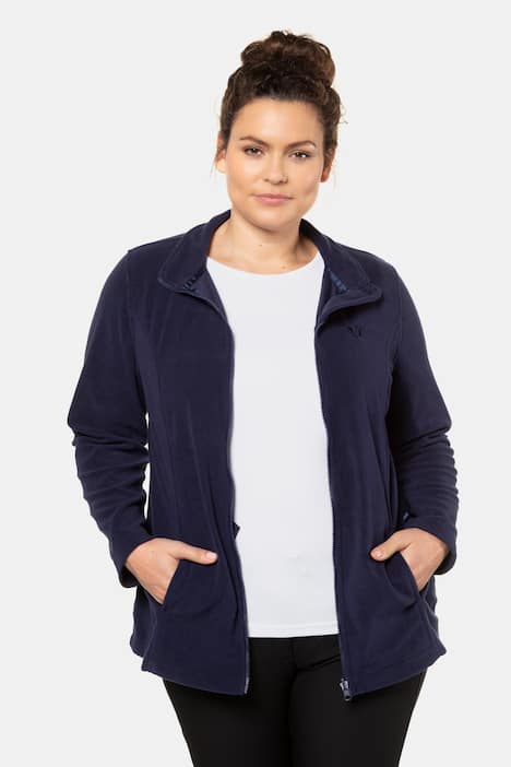 Fleecejacke, Stehkragen, Baukastensystem, Langarm