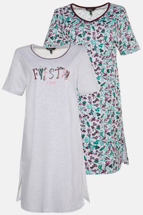 Bigshirts, 2er-Pack, Fiesta-Motiv, Mexikomuster, Halbarm