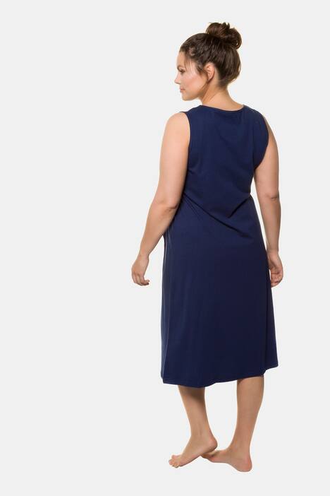 Zig Zag Print Cotton Knit Nightgown