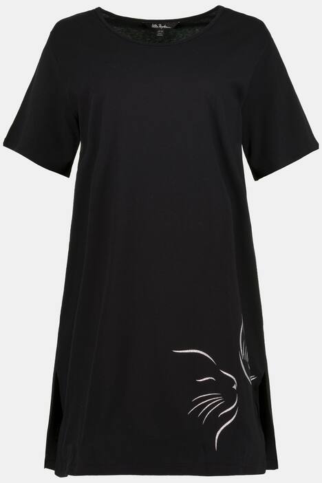 Longshirt, Katzenmotiv, Rundhalsausschnitt