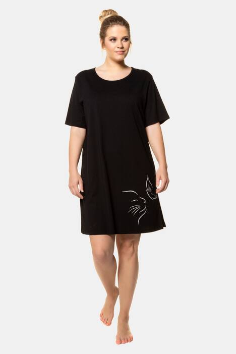 Longshirt, Katzenmotiv, Rundhalsausschnitt
