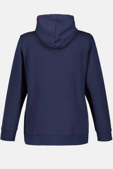 Sweatshirt, Flock-Schriftzug, Kapuze, Fleece-Innenseite