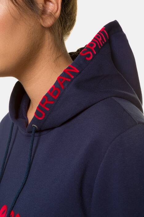 Sweatshirt, Flock-Schriftzug, Kapuze, Fleece-Innenseite