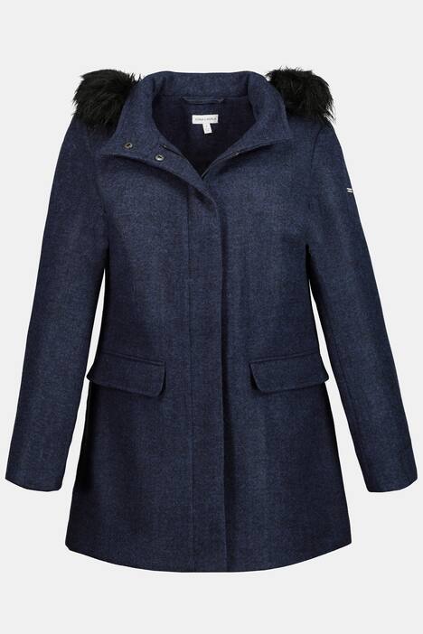 Jacke, Wollmischung, Webpelz, 2-Wege-Zipper