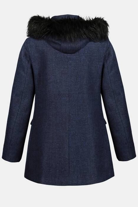 Jacke, Wollmischung, Webpelz, 2-Wege-Zipper