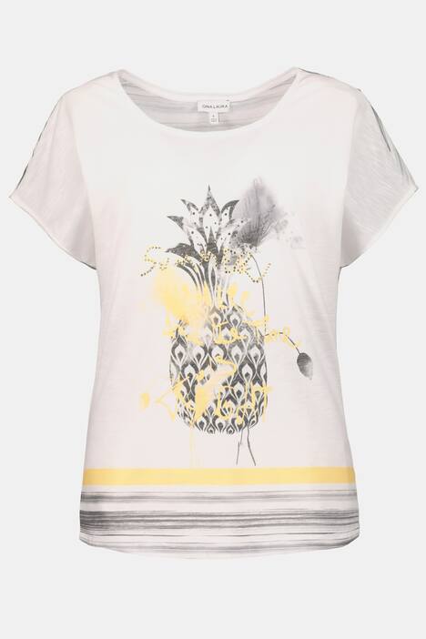 T-Shirt, Ananasmotiv, lässige Passform