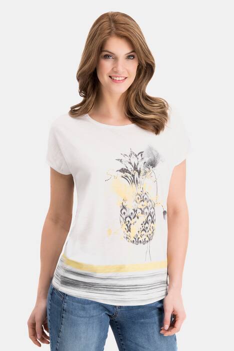 T-Shirt, Ananasmotiv, lässige Passform