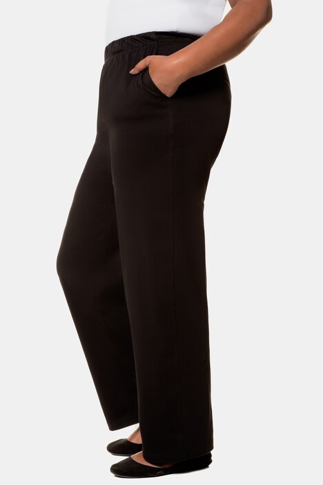 Broek, recht model, elastische band, jersey