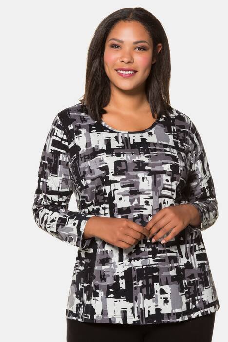 Graphic Grid Print Tee