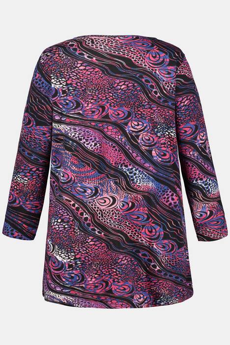 Shirt, grafisch gemustert, 2 Saumpockets, Langarm