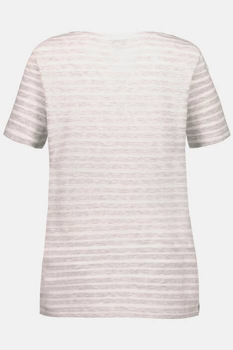 T-Shirt, Ajourstreifen, Oversized, Jersey