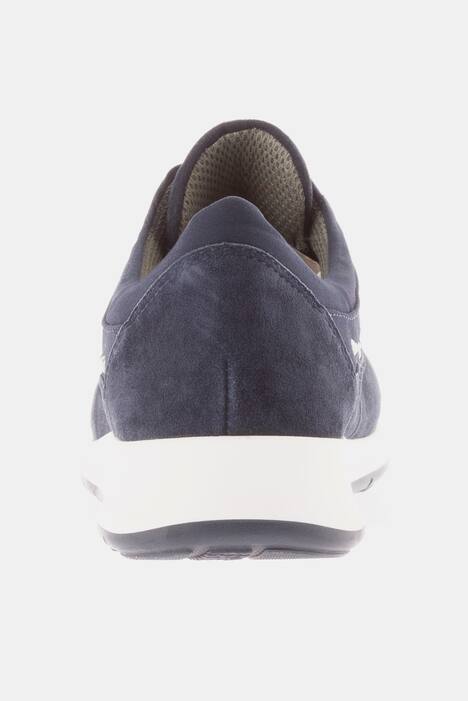 ARA Sneaker, Leder, Veours-Optik, elastischer Schnürung, Wechsel-Fußbett, Weite H