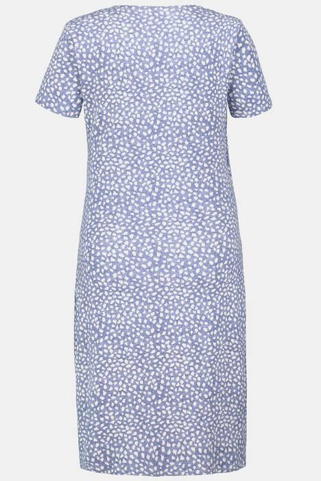 Kleid, Wickeloptik, Punktmuster, Jersey, V-Ausschnitt