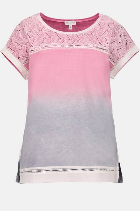 T-Shirt, Farbverlauf, Spitze