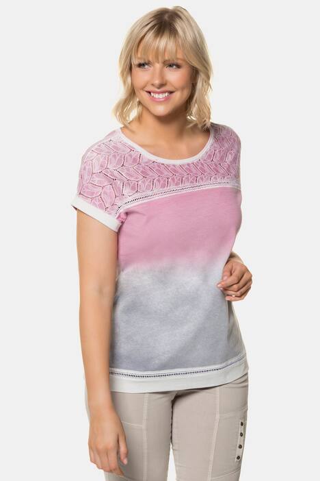 T-Shirt, Farbverlauf, Spitze