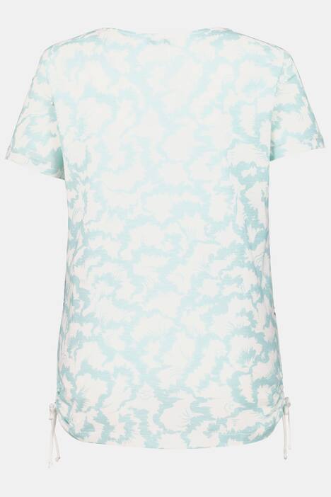 T-Shirt, Mustermix, seitliche Raffung