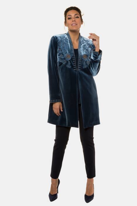 Samtjacke, Perlenstickerei, Hakenverschluss, selection