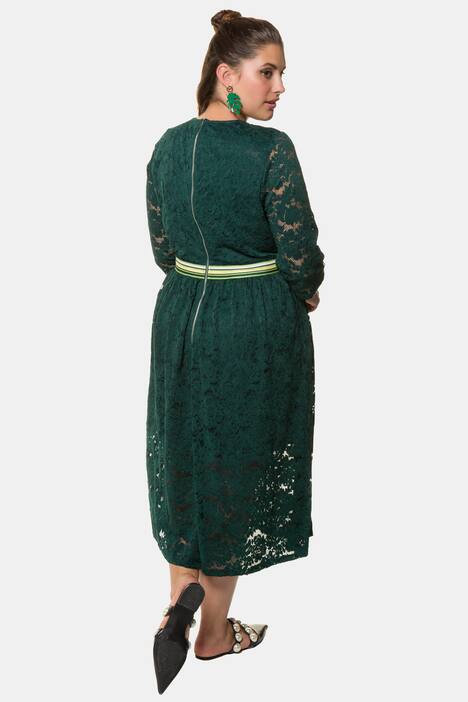 Kleid, Spitze, blickdichtes Futter, 3/4-Ärmel