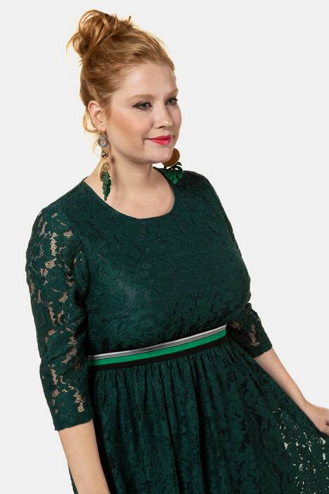 Kleid, Spitze, blickdichtes Futter, 3/4-Ärmel