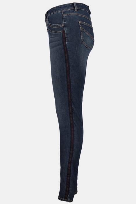 Jeans Julia, Crashlook, schmales Bein, Galonstreifen