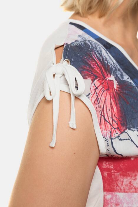 T-Shirt, Blütenmotive, Schulter-Cut-Out