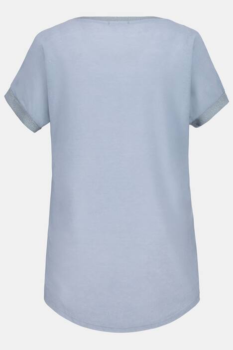 Bluse, Leinenmix, Schriftmuster, Oversized