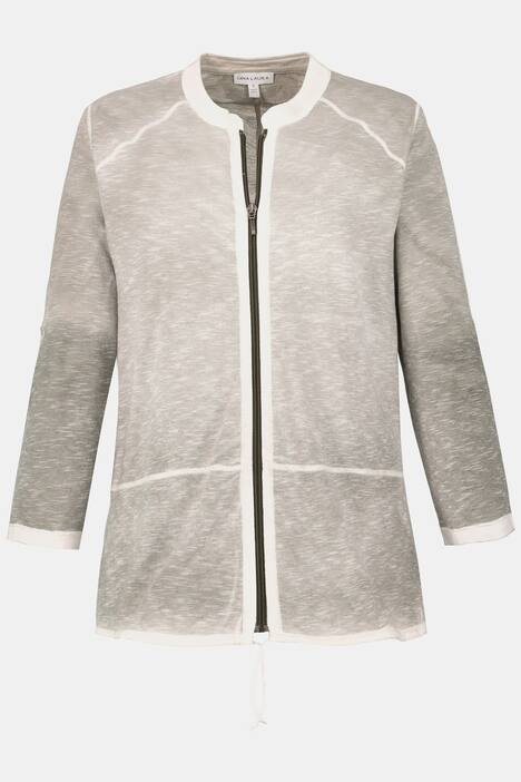 Jerseyjacke, Spray-Optik, helle Nähte, 3/4-Ärmel