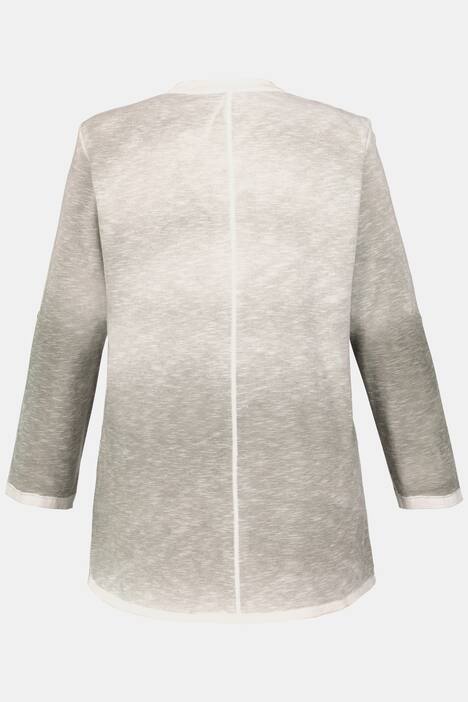 Jerseyjacke, Spray-Optik, helle Nähte, 3/4-Ärmel