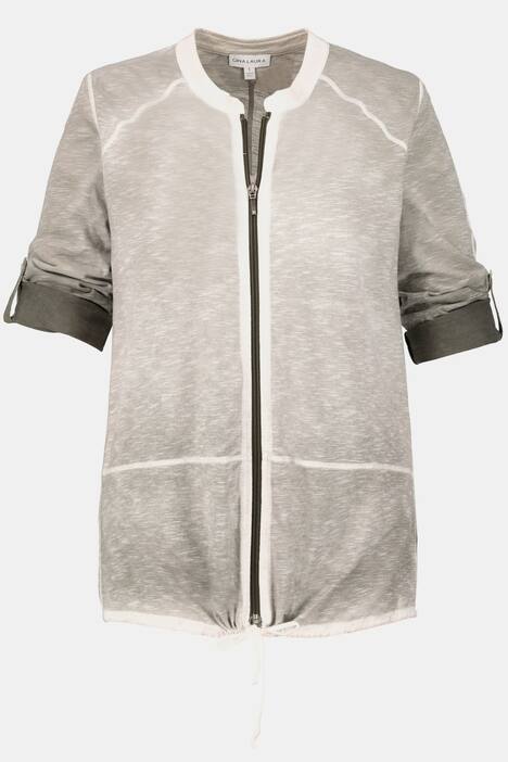 Jerseyjacke, Spray-Optik, helle Nähte, 3/4-Ärmel