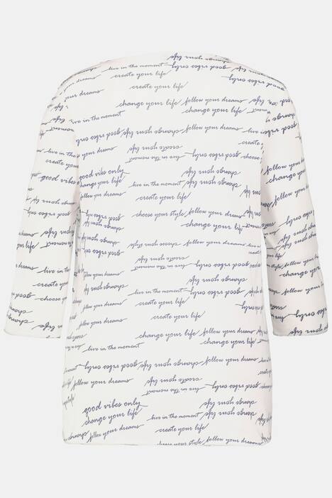 Shirt, Schriftmuster, Metallic-Nähte, Flammjersey