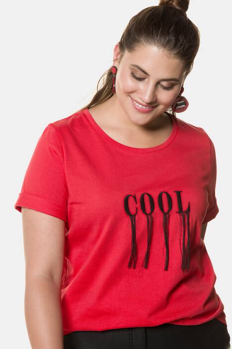 Cool Embroidered Round Neck Cotton Knit Tee