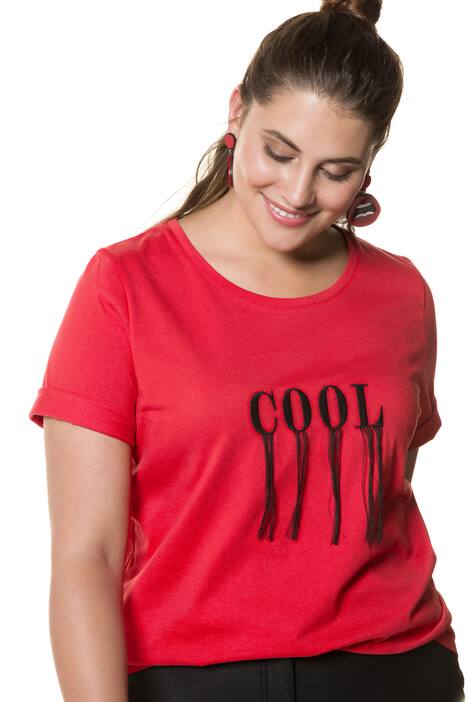 Cool Embroidered Round Neck Cotton Knit Tee