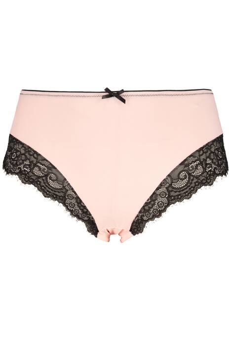 Paisley Floral Black Lace Microfiber Panties