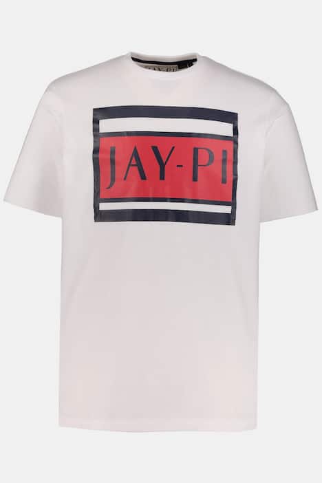 Jay Pi Logo Round Neck Short Sleeve Cotton Knit Tee