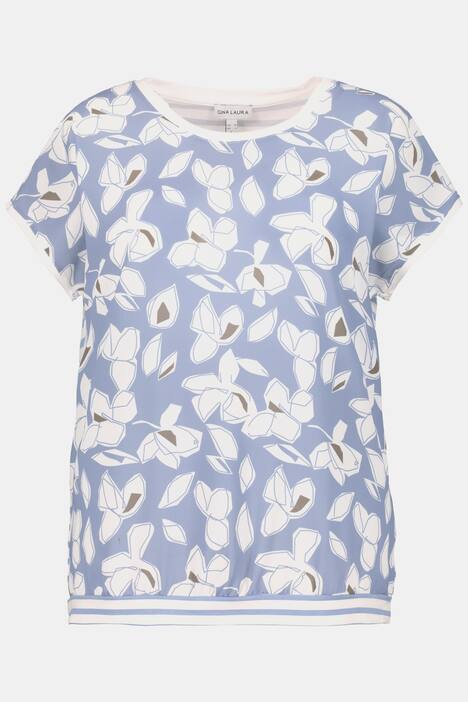 T-Shirt, Blütenmuster, Krepp