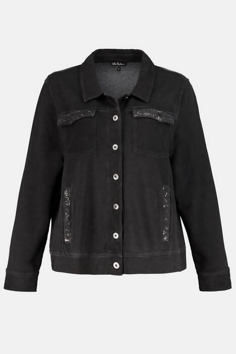 Sweatjack, cool dyed, pailleten