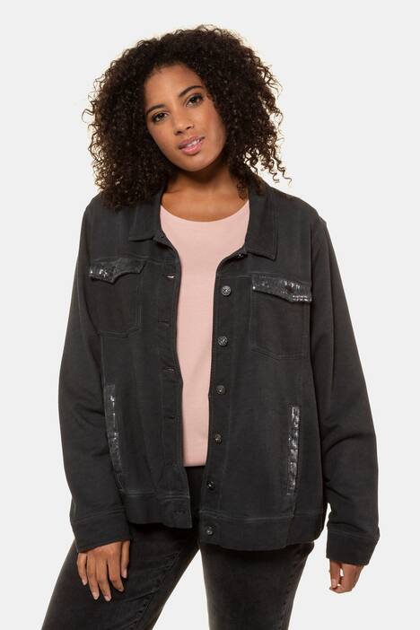 Sweatjack, cool dyed, pailleten