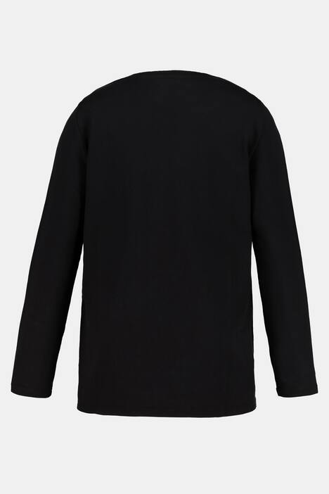 Sweatshirt, Blüten-Patches, Classic, Langarm