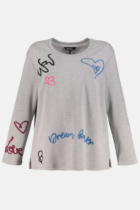 Sweatshirt, Comic-Stickereien, Oversized, innen weich