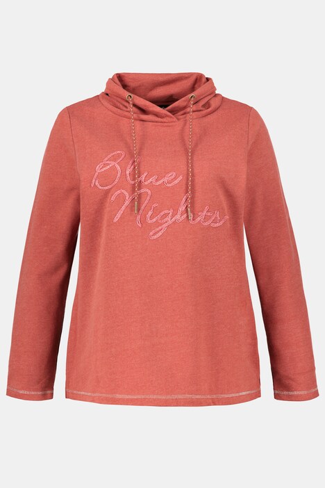 Sweatshirt, opstaande kraag, zijsplitten