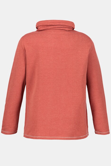 Sweatshirt, opstaande kraag, zijsplitten
