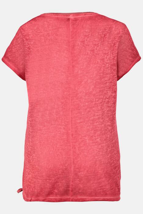 T-Shirt, Mesh-Schultern, Flammjersey