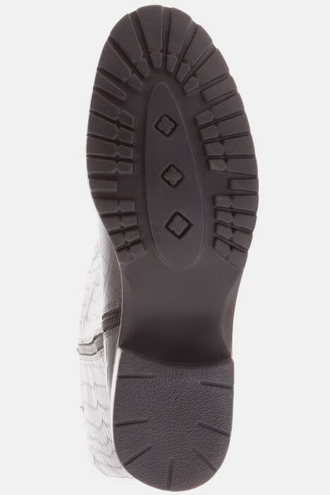 Stiefel, Krokoprägung, Fleecfutter, Weite H