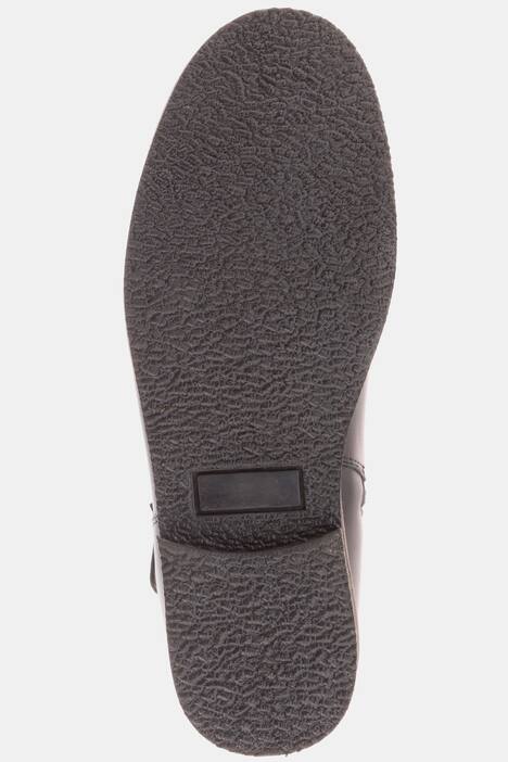 Biker-Stiefeletten, Steppung, Fleece, Leder, Weite H