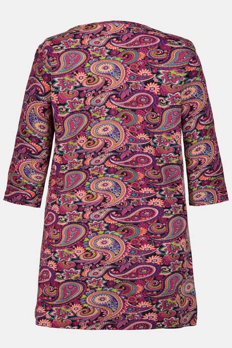 Longshirt, Paisleymuster, V-Ausschnitt, 3/4-Arm