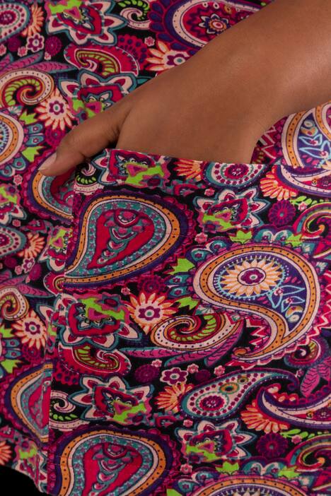 Longshirt, Paisleymuster, V-Ausschnitt, 3/4-Arm