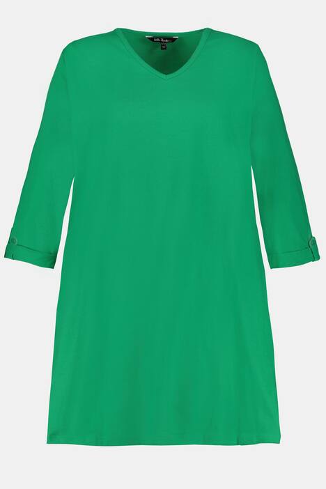 Roll Sleeve Swing Pocket Knit Tunic