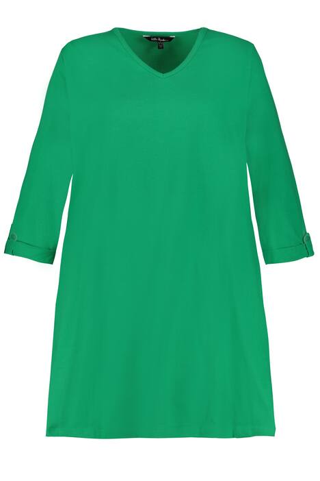 Roll Sleeve Swing Pocket Knit Tunic