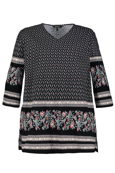 Floral Border Touches Knit Tunic