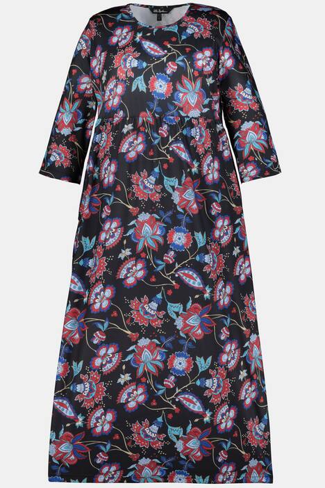 Kleid, gemusterter Jersey, Prinzess-Linie, 3/4-Arm